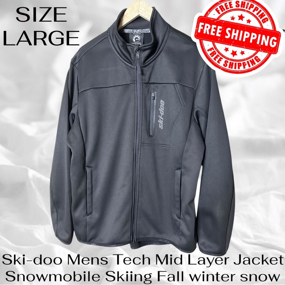 Ski-doo Mens Tech Mid Layer Jacket Size Large Snowmobile Skiing Fall winter snow